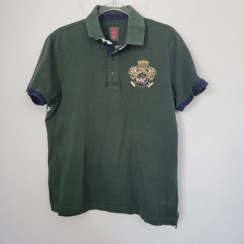 LOUIS FERAUD MENS POLO GREEN GOLF SHIRT LARGE SHORT SLEEVE